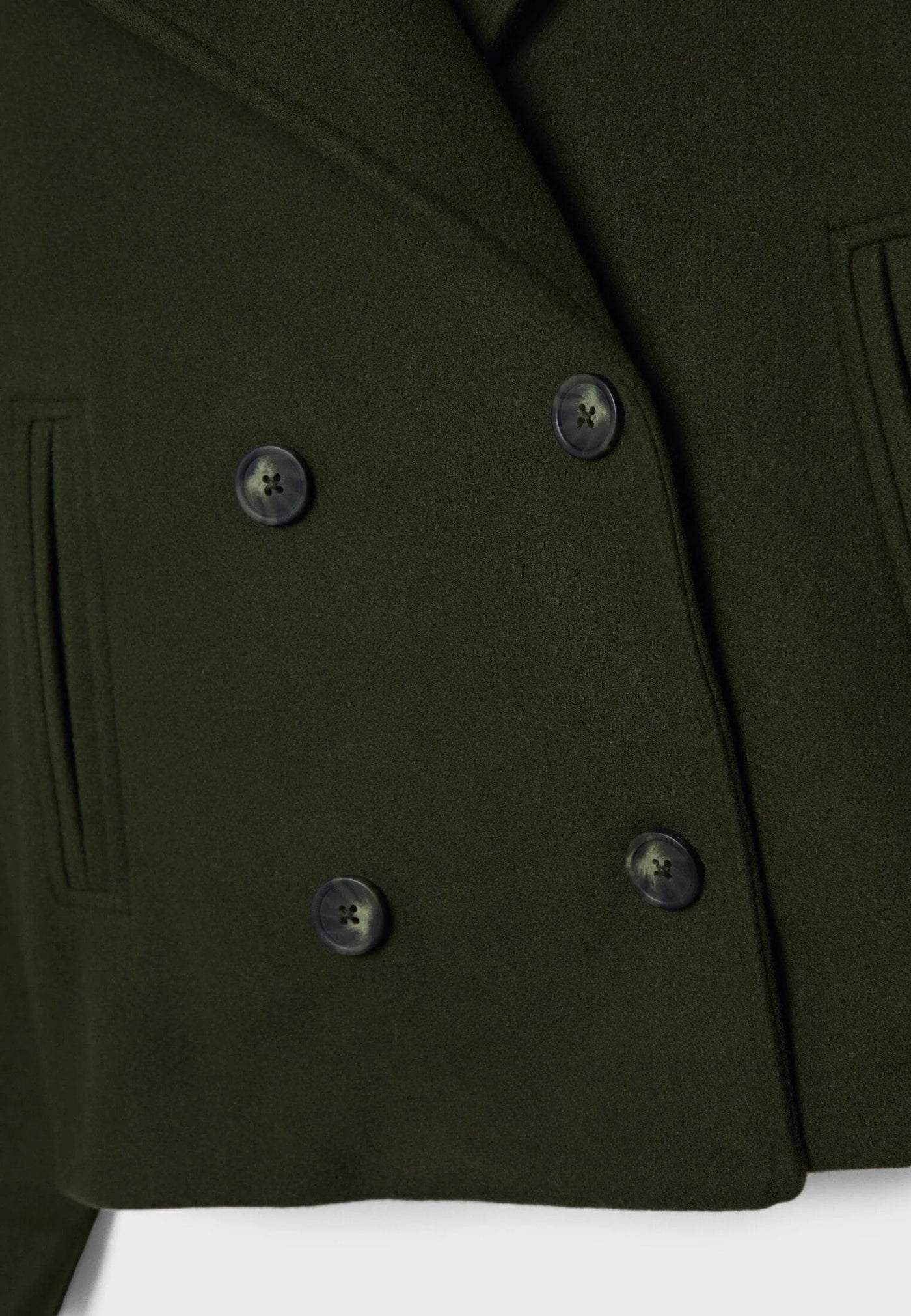 Women’s Cropped Double-Breasted Coat - Boxy Short Jacket