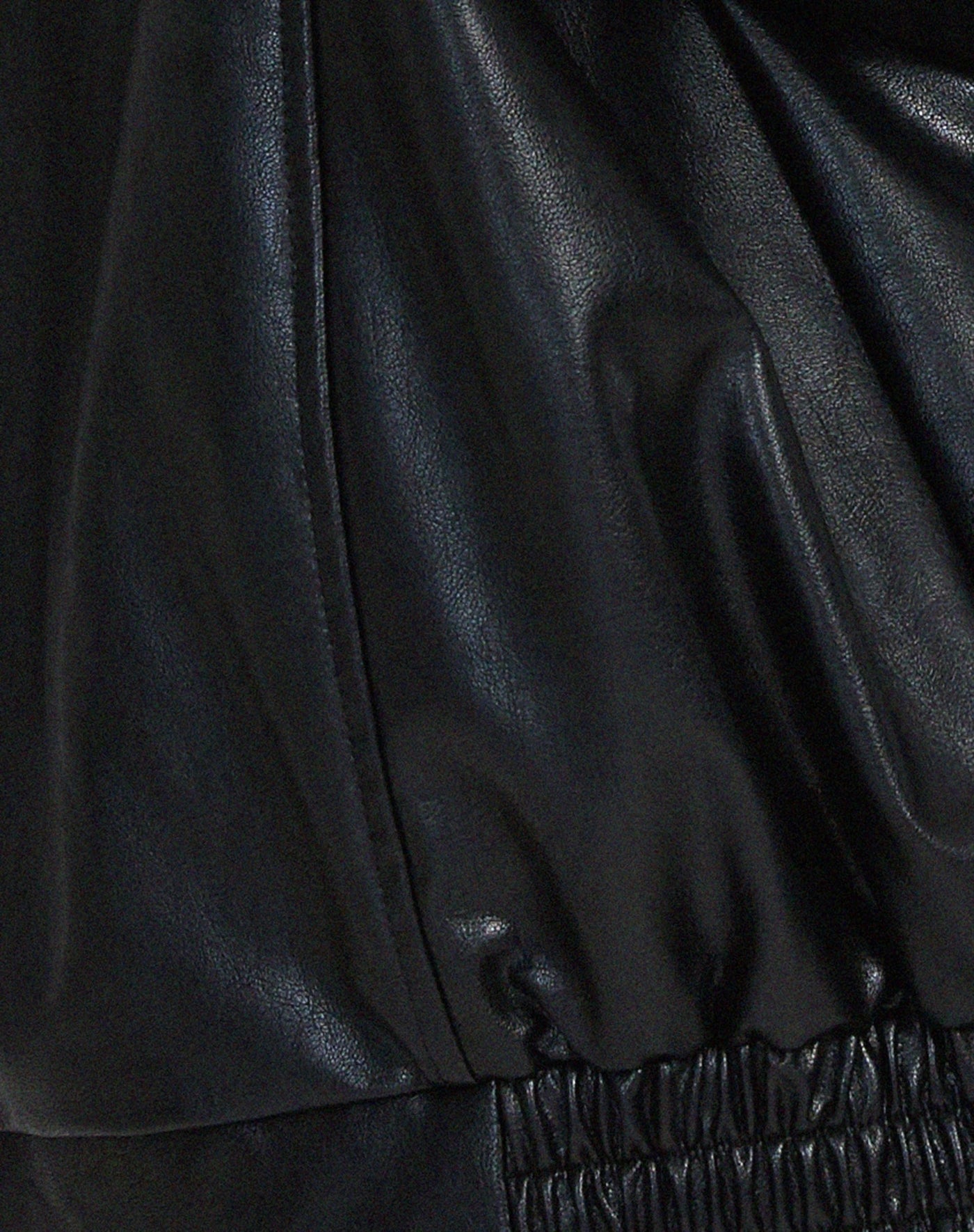 Women's PU Leather Bomber Jacket - Oversized Street Style Zip-Up