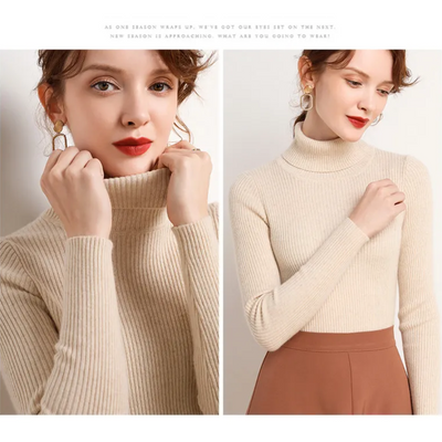 Violet | Winter-Ready Cashmere Turtleneck Sweater