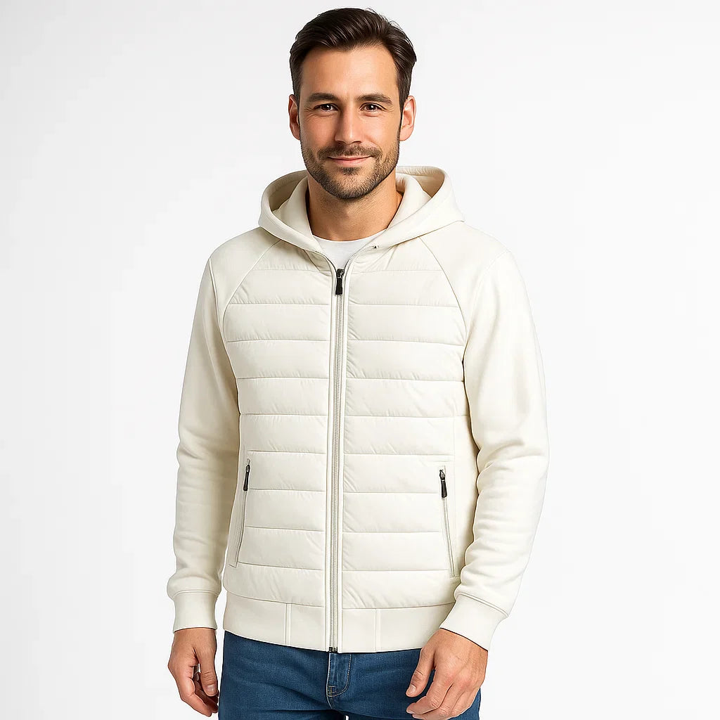 Men's Quilted Puffer Hoodie | Zipped