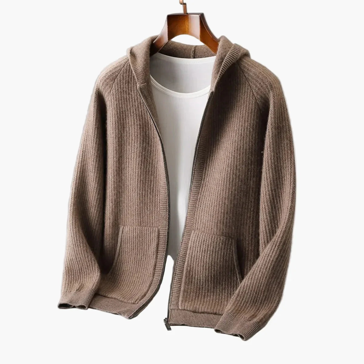 Herrhoodie med dragkedja – Stilren vardagströja för avslappnad elegans