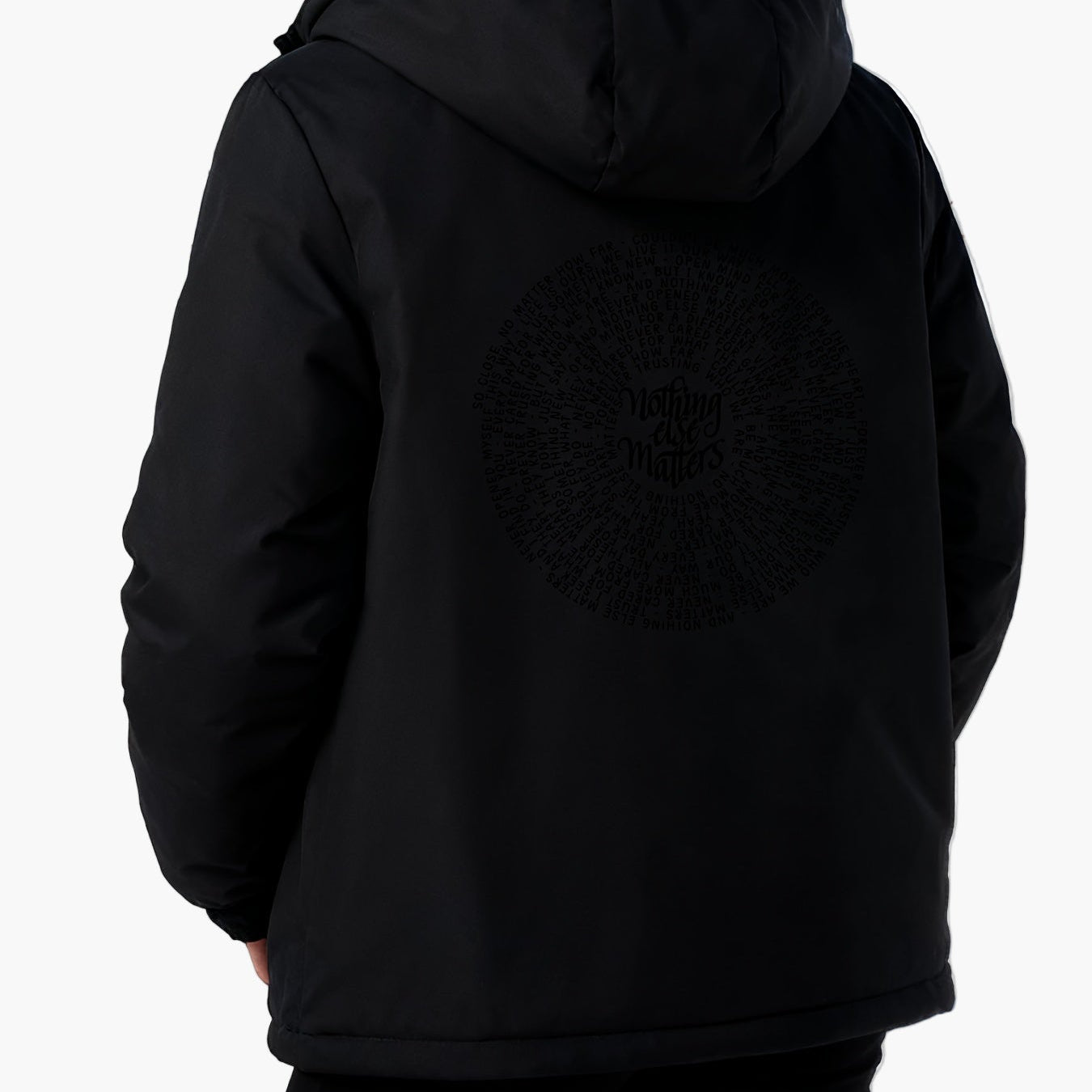 Damjacka med grafiskt tryck och huva – Casual vinterstil