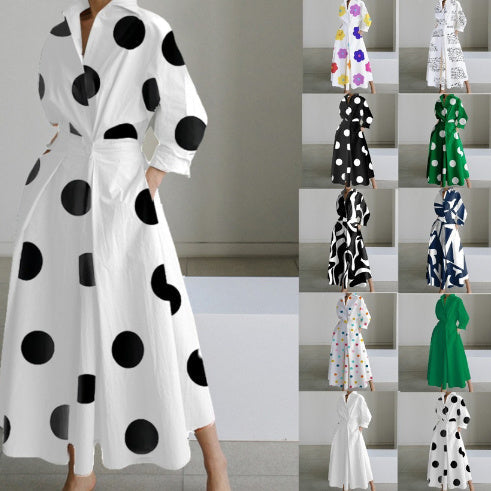 Benjamin – Långärmad Blus med Elastisk Midja Klänning