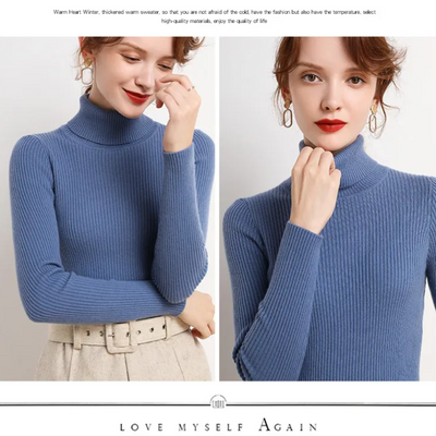 Violet | Winter-Ready Cashmere Turtleneck Sweater