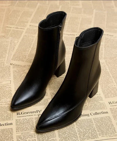 Women’s Sculpted Block‑Heel Ankle Boots