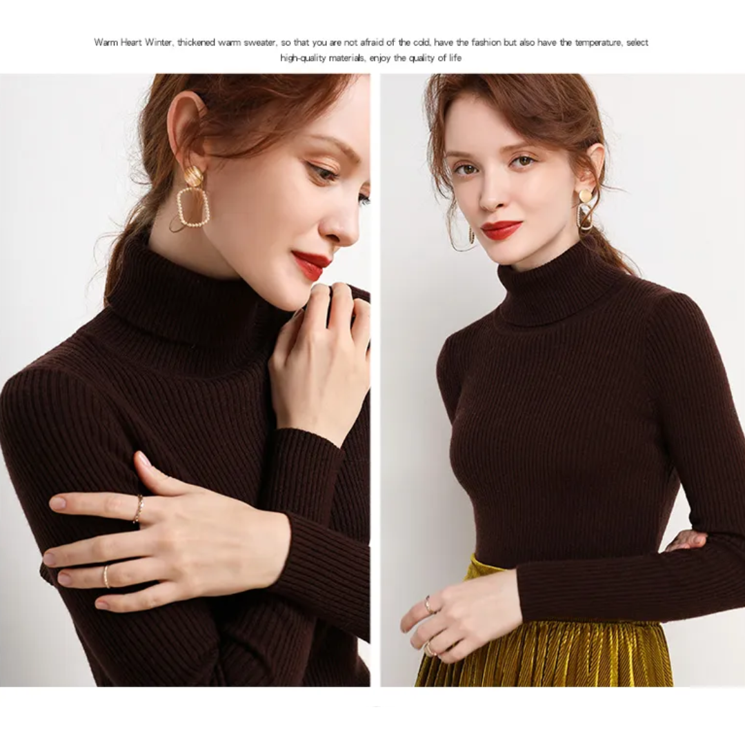 Violet | Winter-Ready Cashmere Turtleneck Sweater