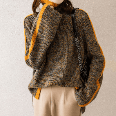 Women’s Oversized Sweater - Turtleneck Relaxed Fit Pullover