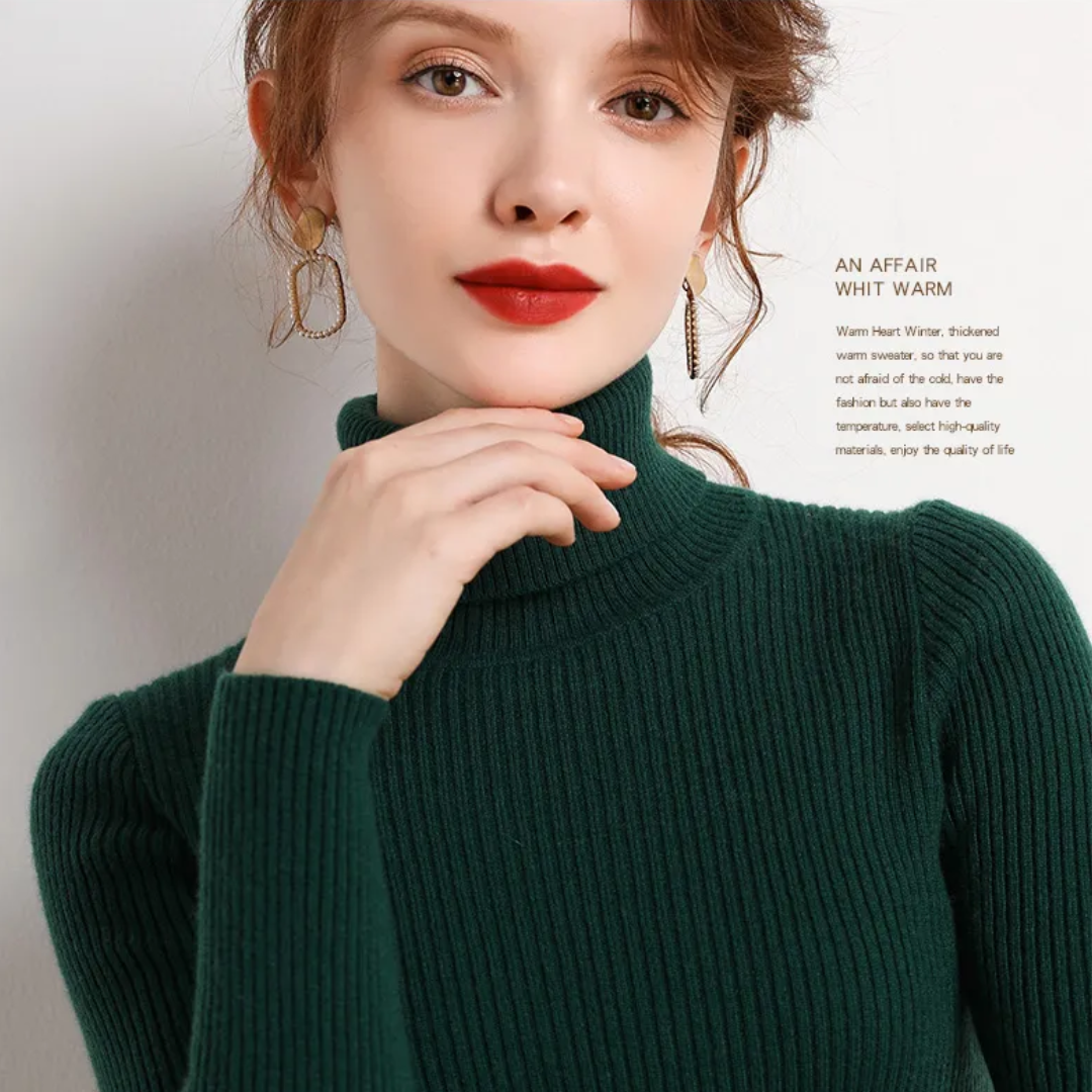 Violet | Winter-Ready Cashmere Turtleneck Sweater