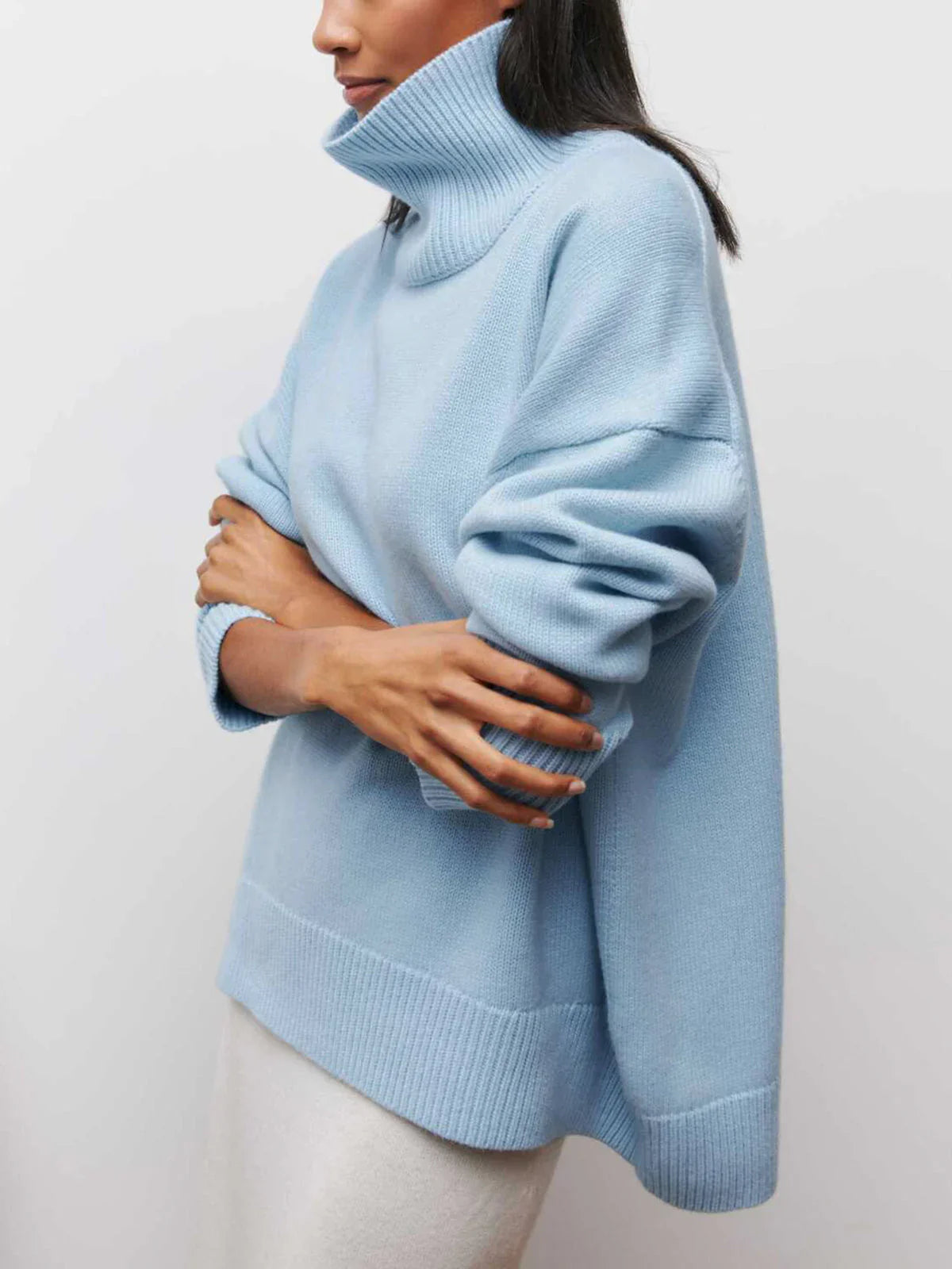 Women’s Oversized Ribbed Turtleneck Sweater