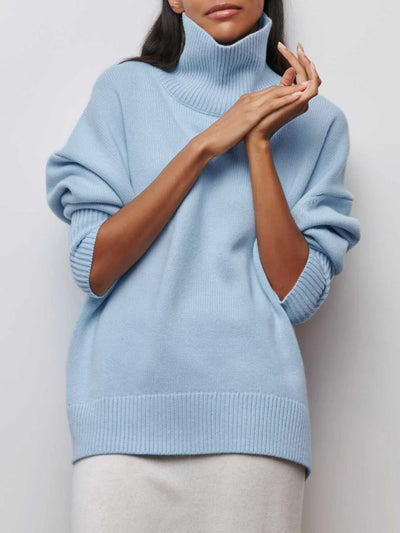 Women’s Oversized Ribbed Turtleneck Sweater