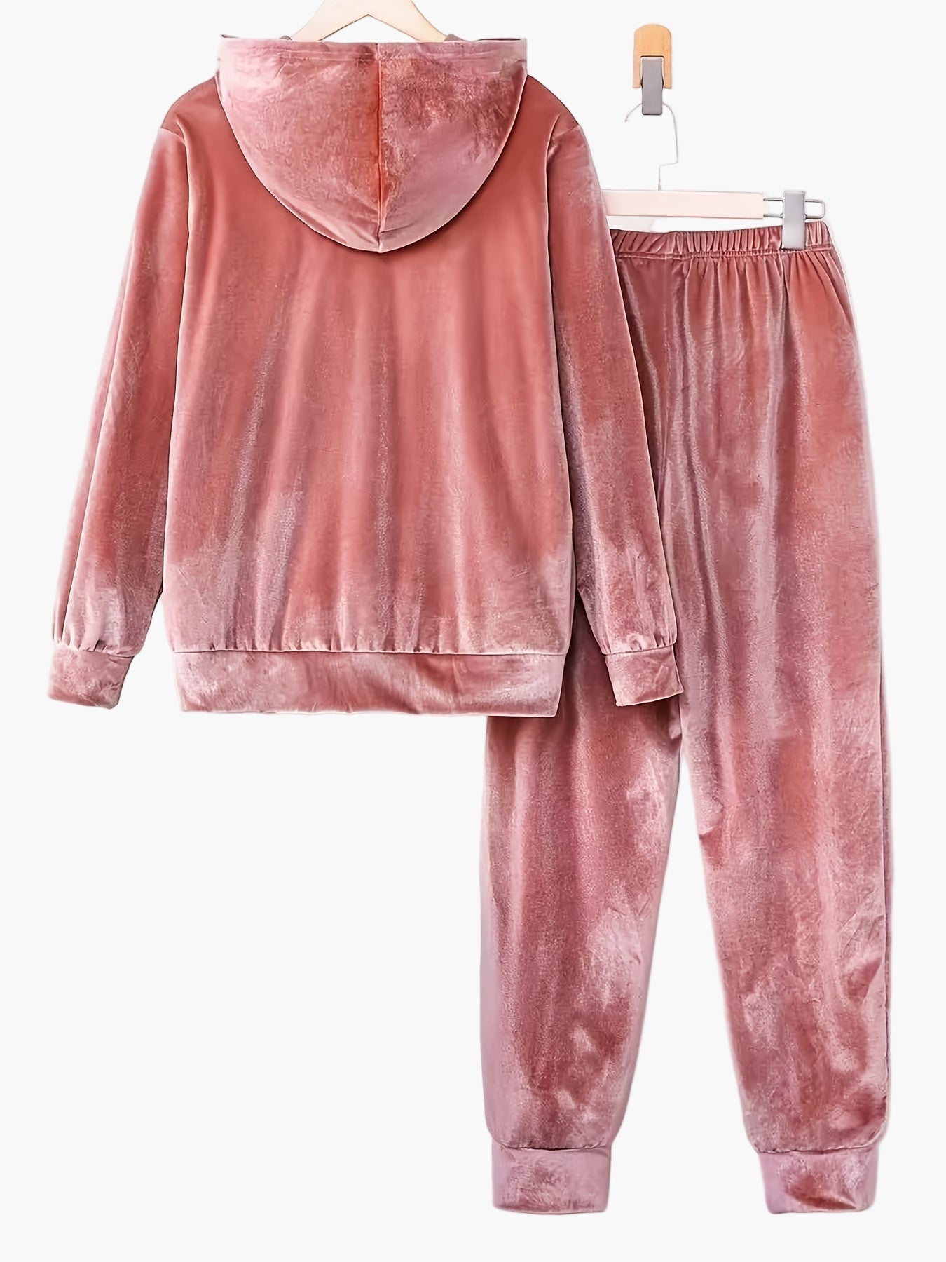 Damers mjuk lounge set med huvtröja och byxor – avslappnad och stilren hemmadress för höst och vinter