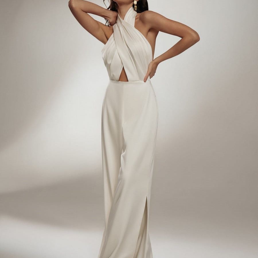 Clara – Ärmfri Halter Jumpsuit