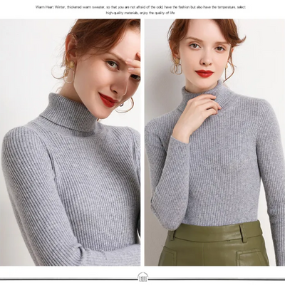 Violet | Winter-Ready Cashmere Turtleneck Sweater