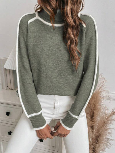 Women’s Olive Cotton Jumper – Round Neck & Soft Knit