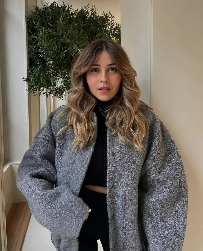 Women’s Wool-Blend Oversized Jacket