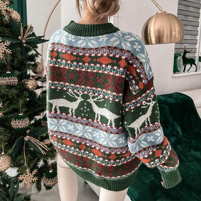 Women’s Christmas Sweater - Festive Oversized Knit Pullover
