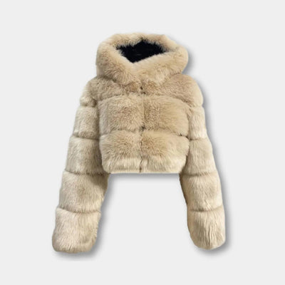 Women’s Faux Fur Coat - Cropped Glamorous Outerwear