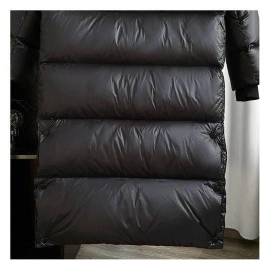 Women’s Long Puffer Coat - Hooded Quilted Winter Outerwear