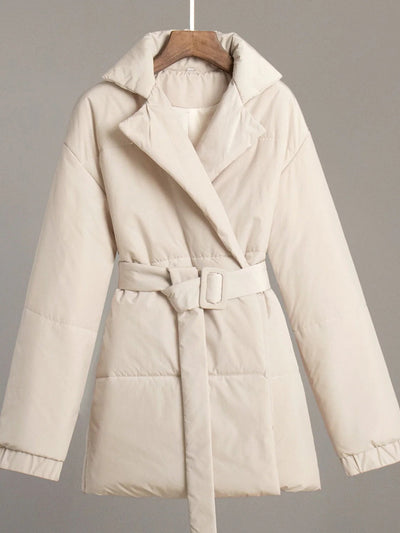 Tailored Belted Puffer Coat