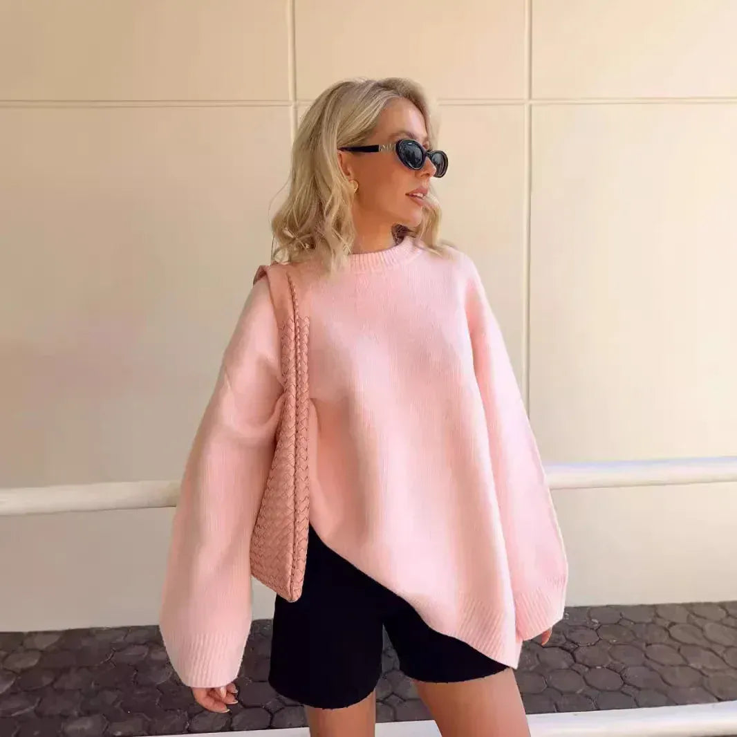 Oversized Relaxed Knit Sweater - Everyday Minimalist Essential
