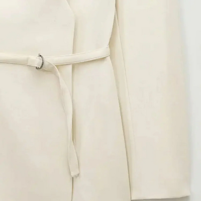 Women’s Wrap Blazer Jacket – Long Sleeve Belted Tailored Fit