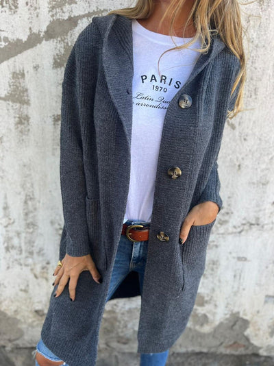 Women’s Longline Button-Up Cardigan - Open Front Knitwear