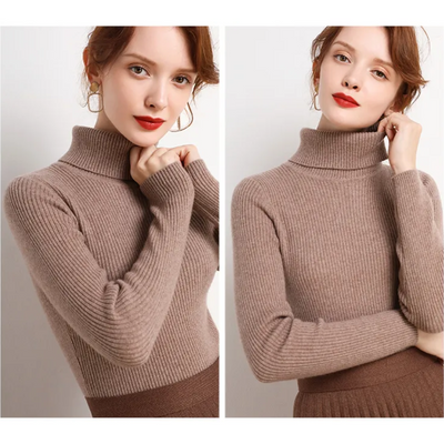 Violet | Winter-Ready Cashmere Turtleneck Sweater