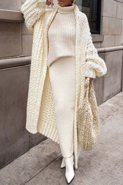 Beatrice - Long Chunky Knit Cardigan