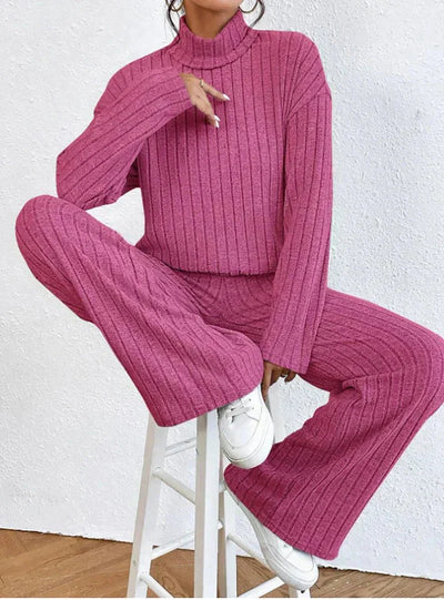 Lucy | Women's Turtleneck Sweater and Pants Set