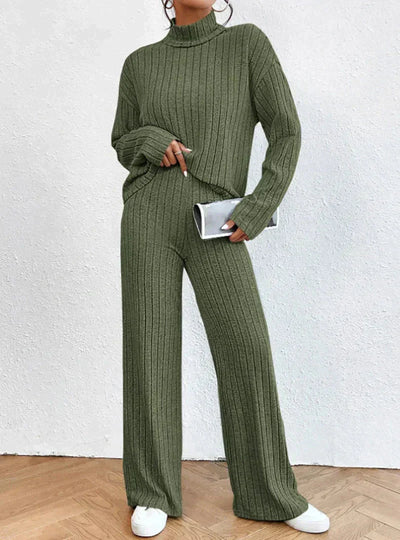 Lucy | Women's Turtleneck Sweater and Pants Set