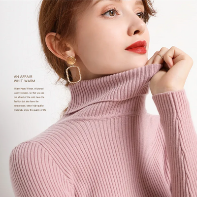 Violet | Winter-Ready Cashmere Turtleneck Sweater
