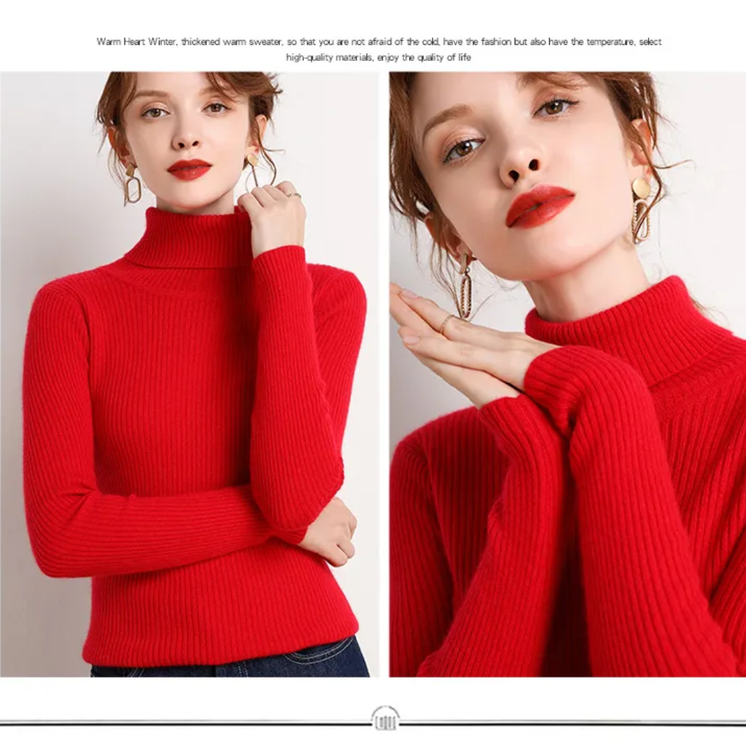 Violet | Winter-Ready Cashmere Turtleneck Sweater