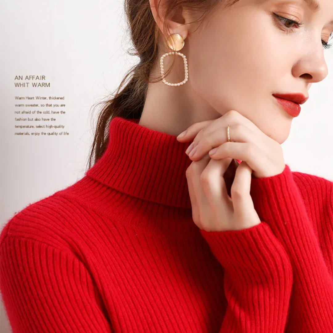 Violet | Winter-Ready Cashmere Turtleneck Sweater