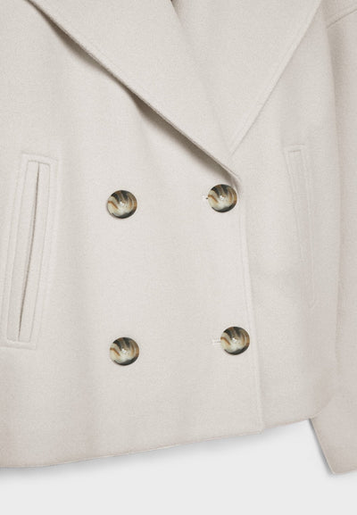 Short Modern Cropped Jacket - Double-Breasted