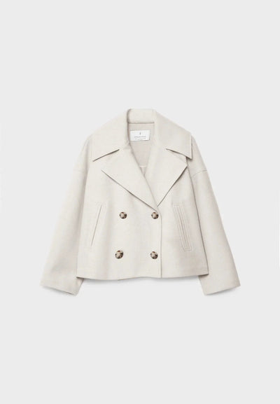 Short Modern Cropped Jacket - Double-Breasted