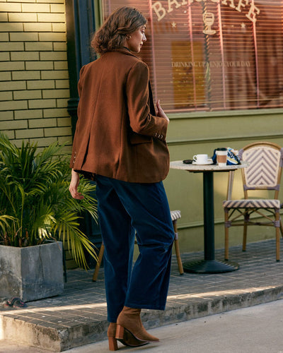 Single-Breasted Tailored Blazer - Classic Lapel Jacket