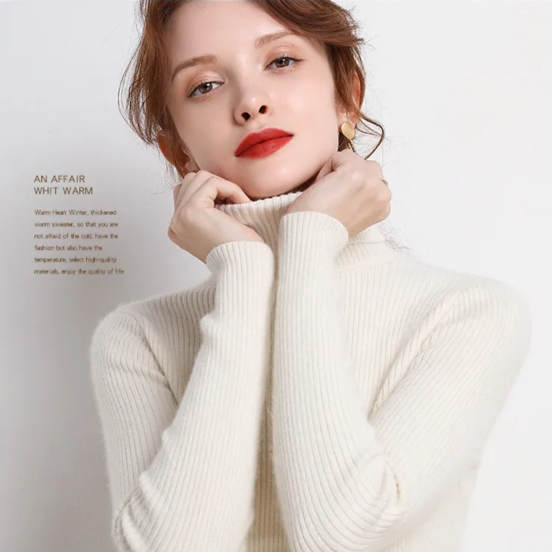 Violet | Winter-Ready Cashmere Turtleneck Sweater