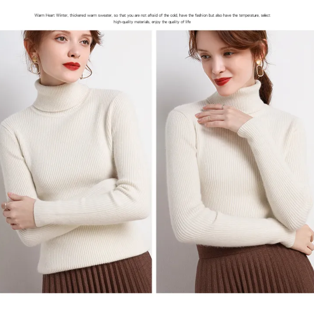 Violet | Winter-Ready Cashmere Turtleneck Sweater