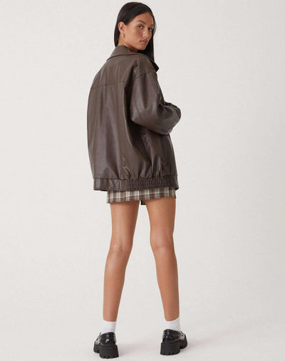 Women’s Oversized PU Jacket - Trendy Streetwear