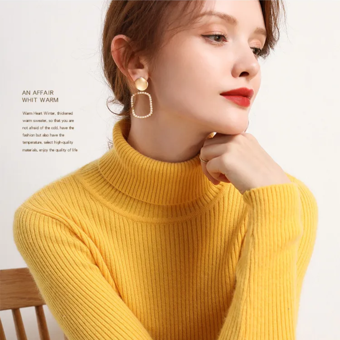Violet | Winter-Ready Cashmere Turtleneck Sweater